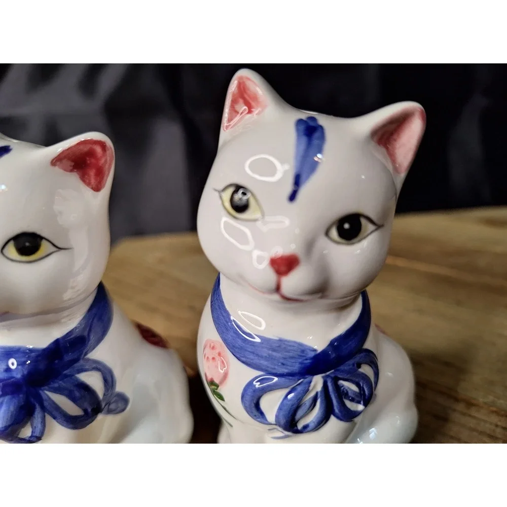 Vintage Lenox Ceramic Cat Salt and Pepper Shakers 